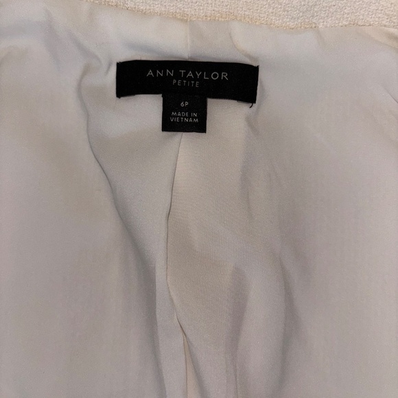 Ann Taylor 6 petite cream off white jacket blazer - Picture 13 of 13